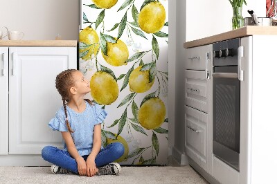 Magnetický kryt na chladničku Maľované citróny