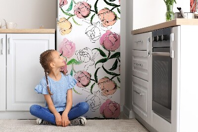 Dekoratívne magnety na chladničku Pivonky