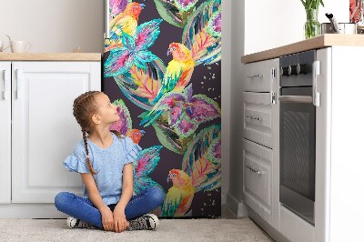 Magnetický kryt na chladničku Farebný papagáj