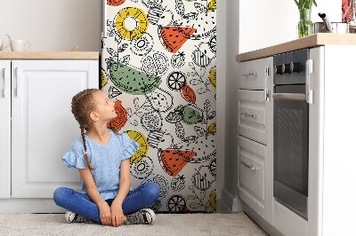 Magnetický kryt na chladničku Ovocné kontúry