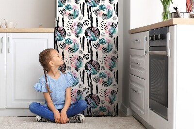 Magnetický kryt na chladničku Abstrakcia džungle