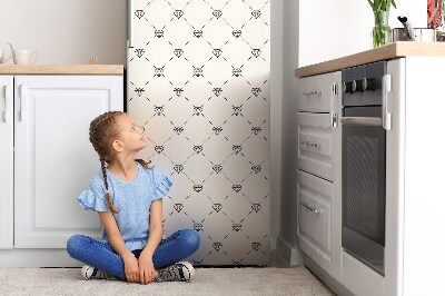 Magnetický kryt na chladničku Vzor diamantov