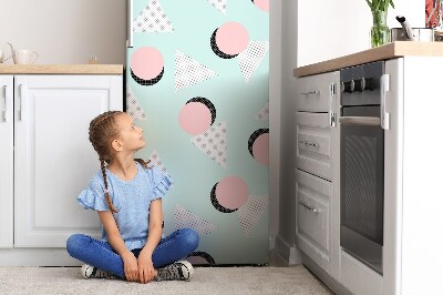 Magnetický kryt na chladničku Kolesá a trojuholníky