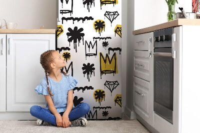 Dekoratívne magnety na chladničku Koruna graffiti