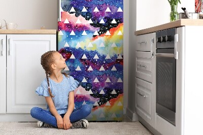 Magnetický kryt na chladničku Vesmírne trojuholníky