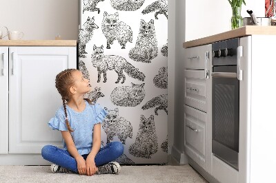 Dekoratívne magnety na chladničku Nakreslené líšky