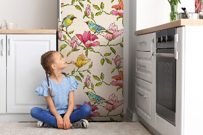 Dekoratívne magnety na chladničku Kvety a vtáky