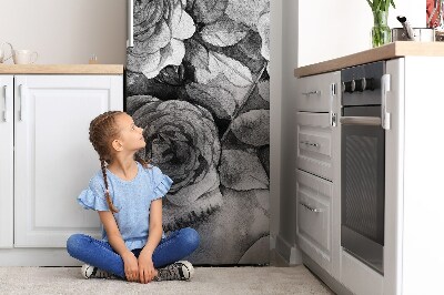 Dekoratívne magnety na chladničku Čiernobiele ruže