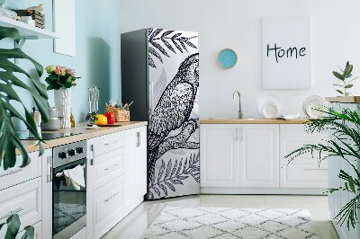 Dekoratívne magnety na chladničku Načrtnutý papagáj