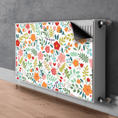 Magnetický kryt na radiátor Obrázek s květinami