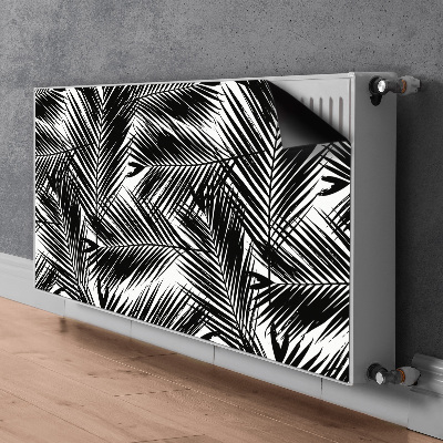 Dekoračný magnet na radiátor Černé palmové listy