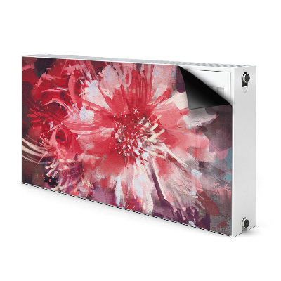 Dekoračný magnet na radiátor Červená květina