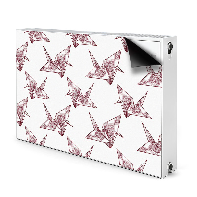 Dekoračný magnetický kryt na radiátor Origami ptáci
