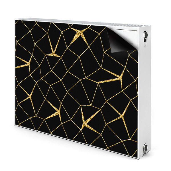 Magnetický kryt na radiátor Zlatá a černá mozaika