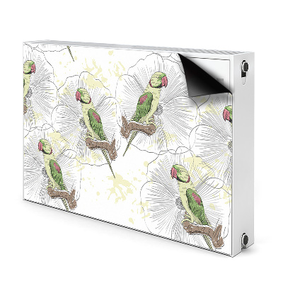 Dekoračný magnet na radiátor Zelené papoušci