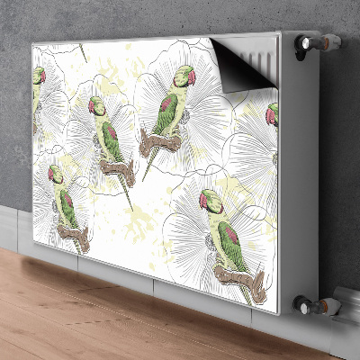 Dekoračný magnet na radiátor Zelené papoušci