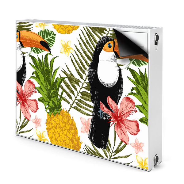 Dekoračný magnet na radiátor Toucan a ananas