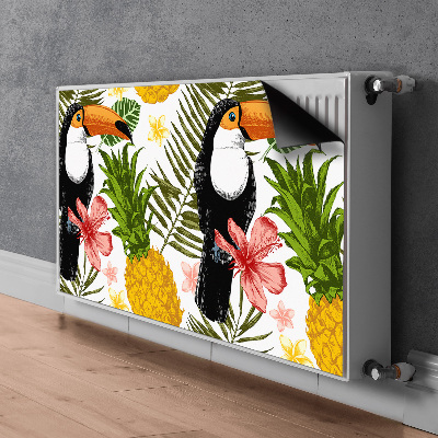 Dekoračný magnet na radiátor Toucan a ananas
