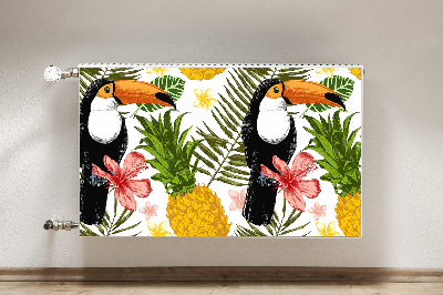 Dekoračný magnet na radiátor Toucan a ananas