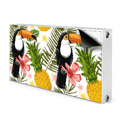 Dekoračný magnet na radiátor Toucan a ananas