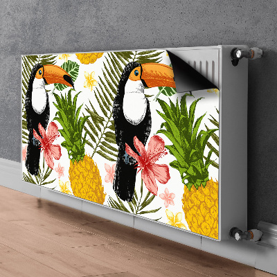 Dekoračný magnet na radiátor Toucan a ananas