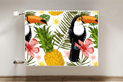 Dekoračný magnet na radiátor Toucan a ananas
