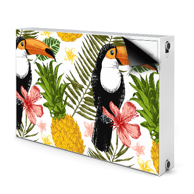 Dekoračný magnet na radiátor Toucan a ananas