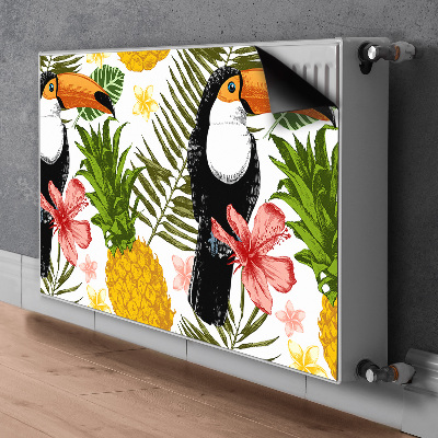 Dekoračný magnet na radiátor Toucan a ananas