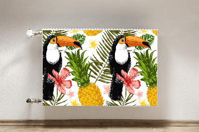 Dekoračný magnet na radiátor Toucan a ananas