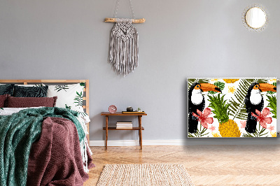 Dekoračný magnet na radiátor Toucan a ananas