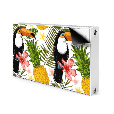 Dekoračný magnet na radiátor Toucan a ananas