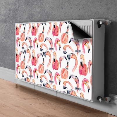 Dekoračný magnetický kryt na radiátor Crazy flamingos