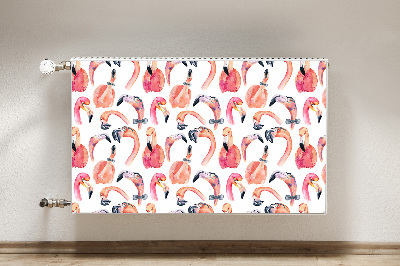 Dekoračný magnetický kryt na radiátor Crazy flamingos