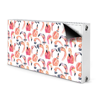 Dekoračný magnetický kryt na radiátor Crazy flamingos