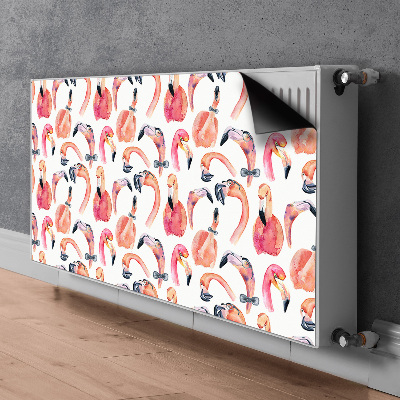Dekoračný magnetický kryt na radiátor Crazy flamingos