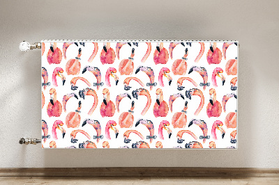 Dekoračný magnetický kryt na radiátor Crazy flamingos