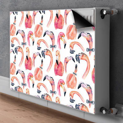 Dekoračný magnetický kryt na radiátor Crazy flamingos