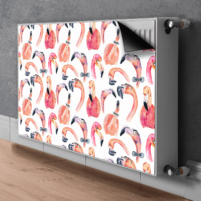 Dekoračný magnetický kryt na radiátor Crazy flamingos