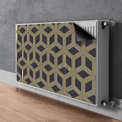 Dekoračný magnetický kryt na radiátor Geometrický vzorec