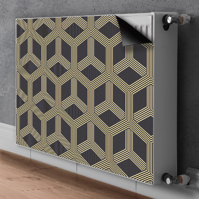 Dekoračný magnetický kryt na radiátor Geometrický vzorec
