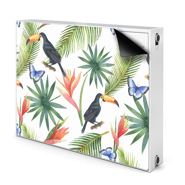 Dekoračný magnet na radiátor Toucans na větvi