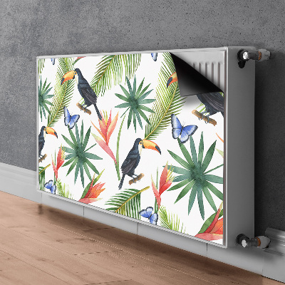 Dekoračný magnet na radiátor Toucans na větvi
