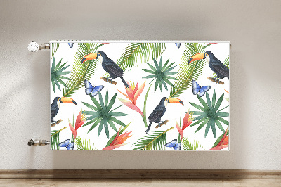 Dekoračný magnet na radiátor Toucans na větvi