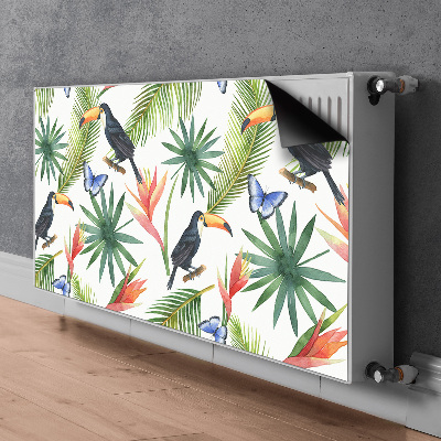 Dekoračný magnet na radiátor Toucans na větvi