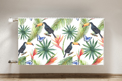 Dekoračný magnet na radiátor Toucans na větvi