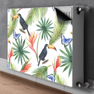 Dekoračný magnet na radiátor Toucans na větvi