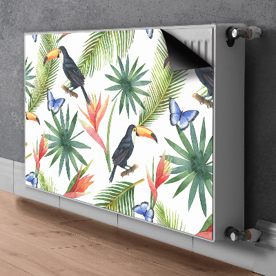 Dekoračný magnet na radiátor Toucans na větvi