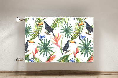 Dekoračný magnet na radiátor Toucans na větvi