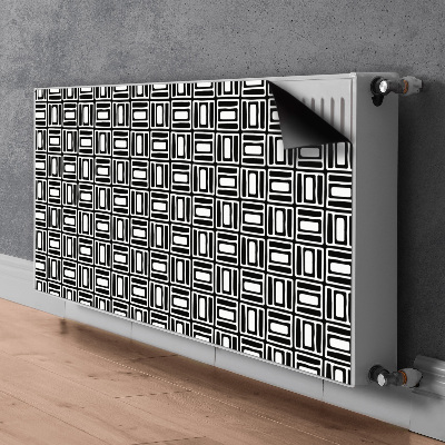 Dekoračný magnetický kryt na radiátor Geometrický vzorec