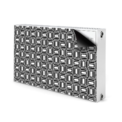 Dekoračný magnetický kryt na radiátor Geometrický vzorec